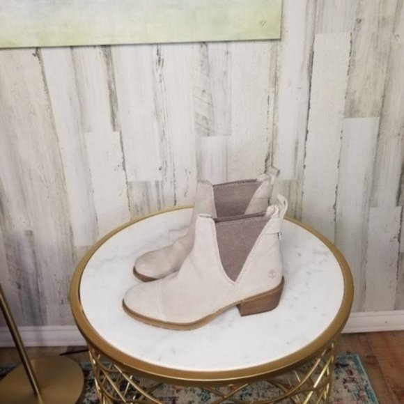 Timberland WOMEN'S SUTHERLIN BAY STRETCH CHELSEA BOOTS Taupe - Picture 5 of 6